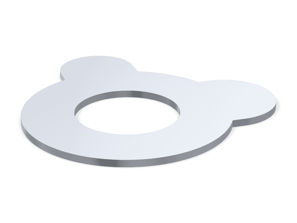 وردة قفل بلسانين DIN 463 – Steel، Zinc plated