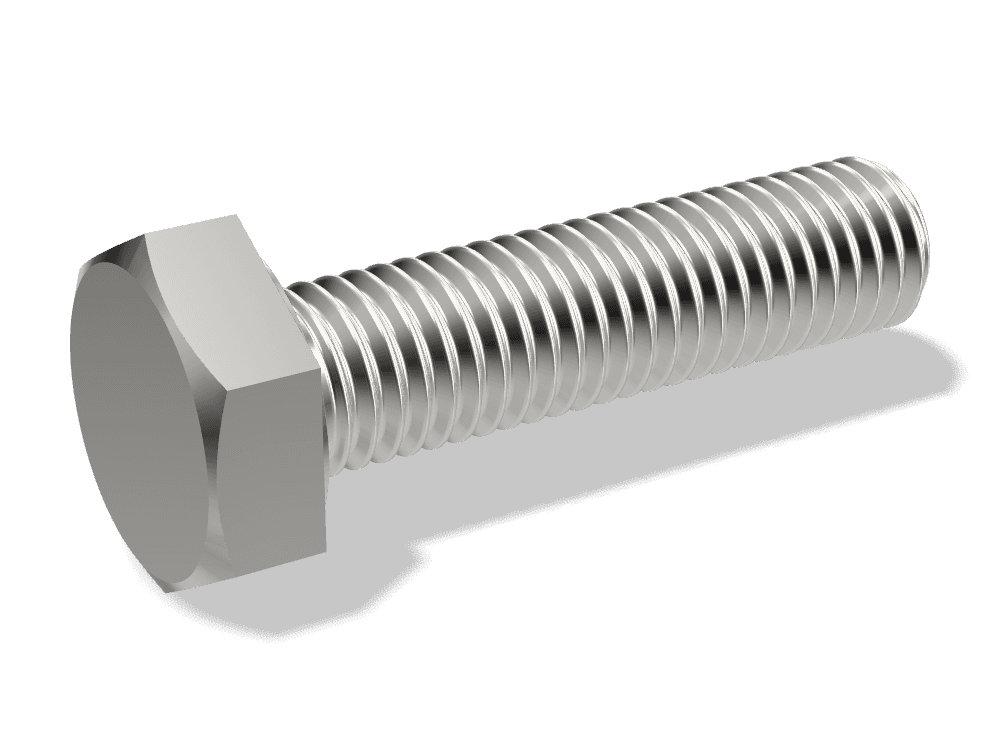 برغي سداسي الرأس سن كامل DIN 933 / ISO 4017 – Stainless steel A2-70، Plain