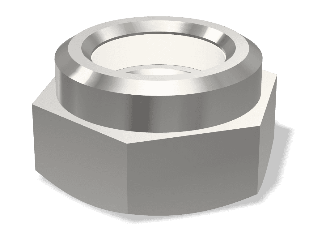 صامولة قفل بحلقة نايلون – رفيعة DIN 985 – Stainless steel A2، Plain