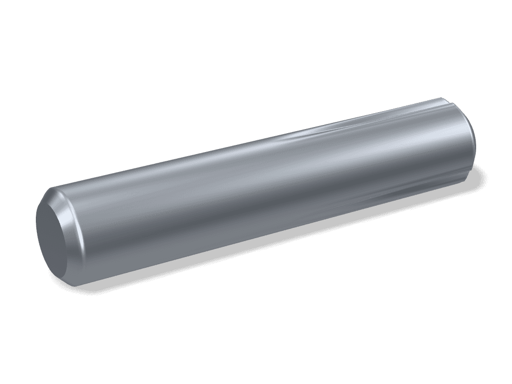 دبوس مخدد مخروطي نصف الطول DIN 1472 – Steel، Plain