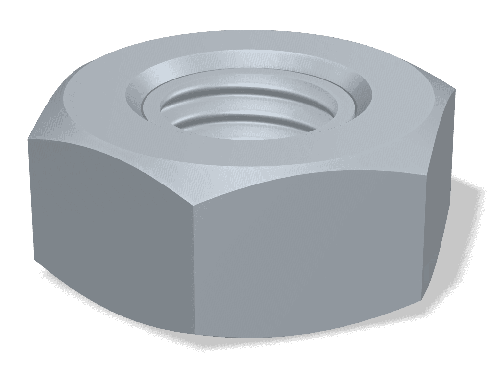 HV Structural Hex Nut DIN 6915 / EN 14399-4 – Steel 10 HV, Hot-dip galvanized