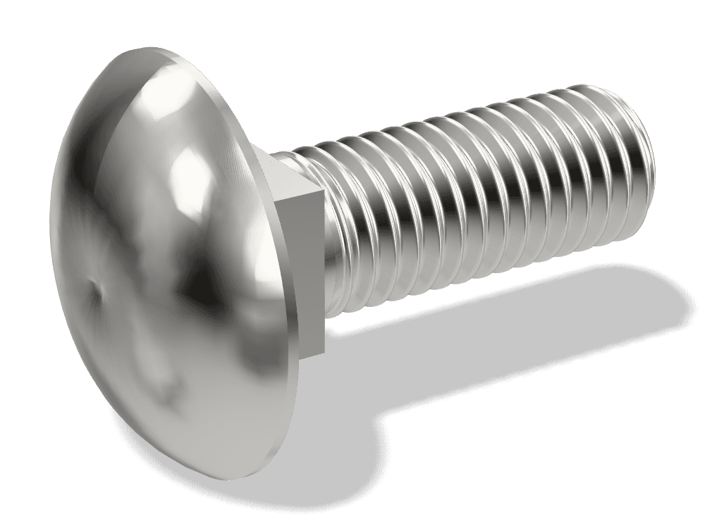 Mushroom Head Square Neck Bolt (Carriage Bolt) DIN 603 – Stainless steel A2, Plain