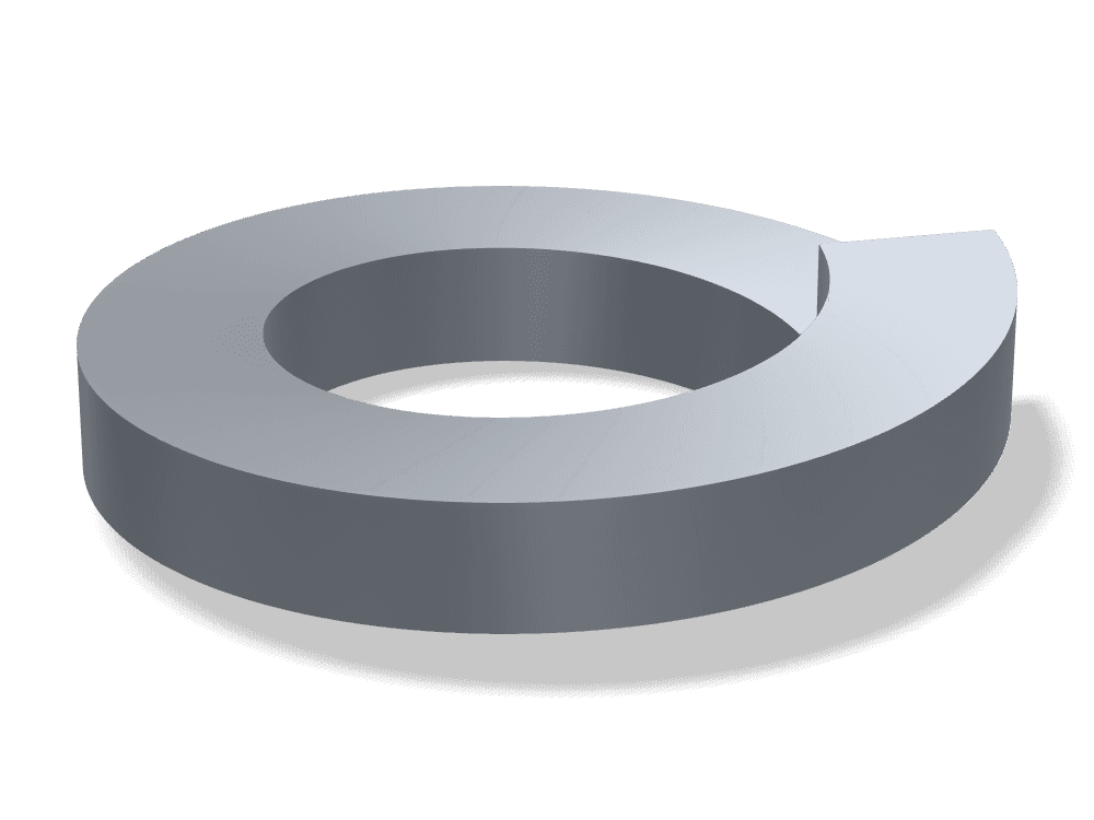 وردة زنبركية لبراغي الألن DIN 7980 – Steel، Plain