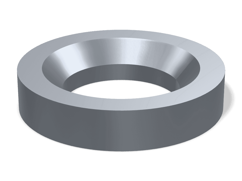 Conical Seat Washer DIN 6319D – Steel, Plain