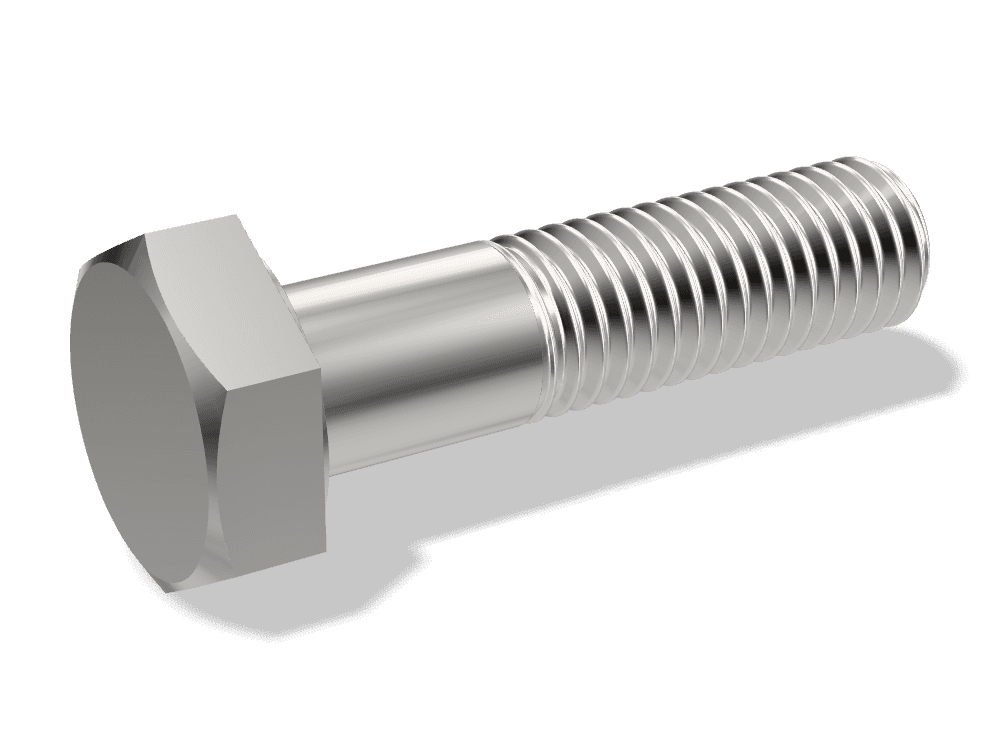 برغي سداسي الرأس نصف سن DIN 931 / ISO 4014 – Stainless steel A2، Plain