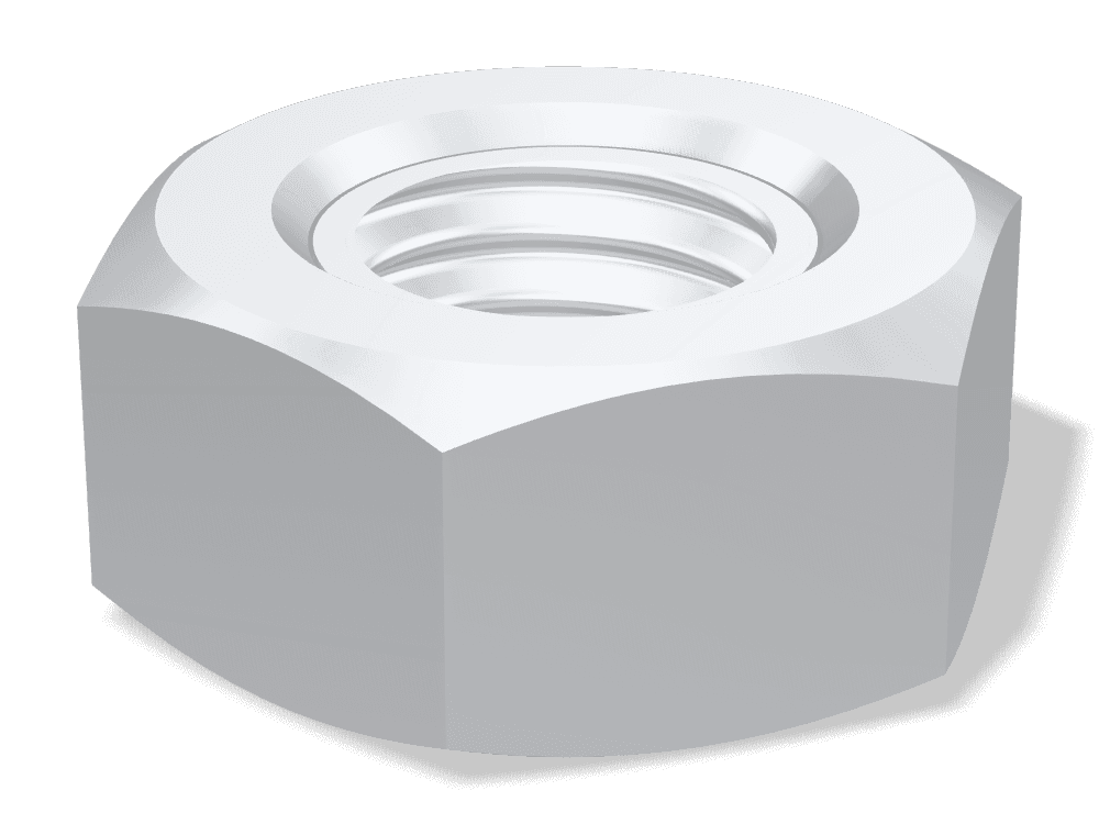 صامولة سداسية DIN 934 / ISO 4032 – Aluminium، Plain