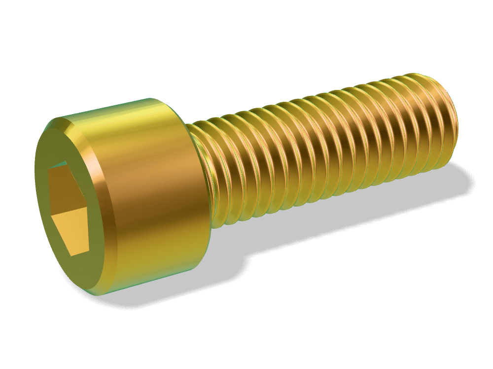 برغي ألن رأس أسطواني DIN 912 / ISO 4762 / ISO 12474 – Steel 12.9، Zinc plated yellow
