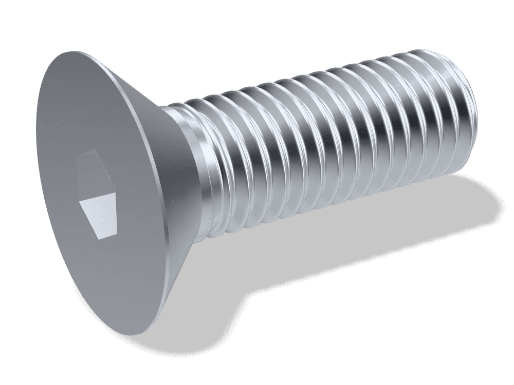 Hex Socket Countersunk Head Screw DIN 7991 / ISO 10642 – Steel 10.9, Zinc plated