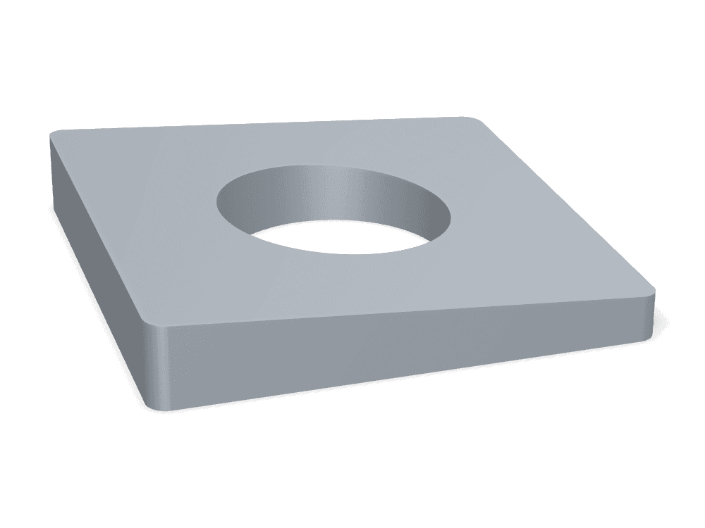 Square Taper Washer for U-Sections DIN 434 – Steel, Hot-dip galvanized