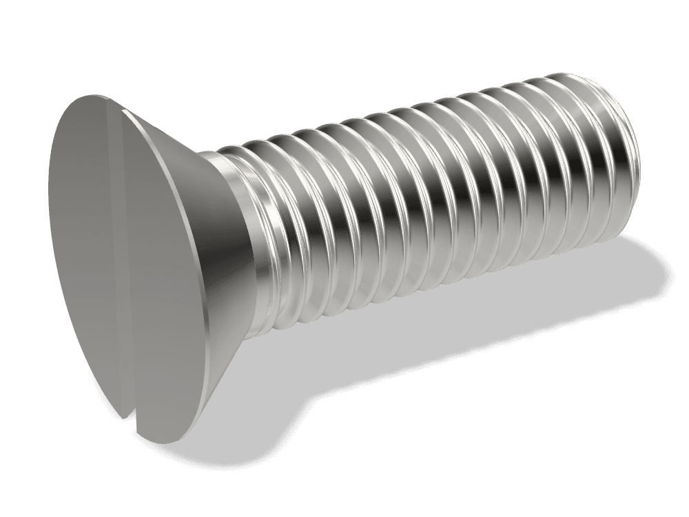 برغي رأس غاطس بشق DIN 963 / ISO 2009 – Stainless steel A2، Plain