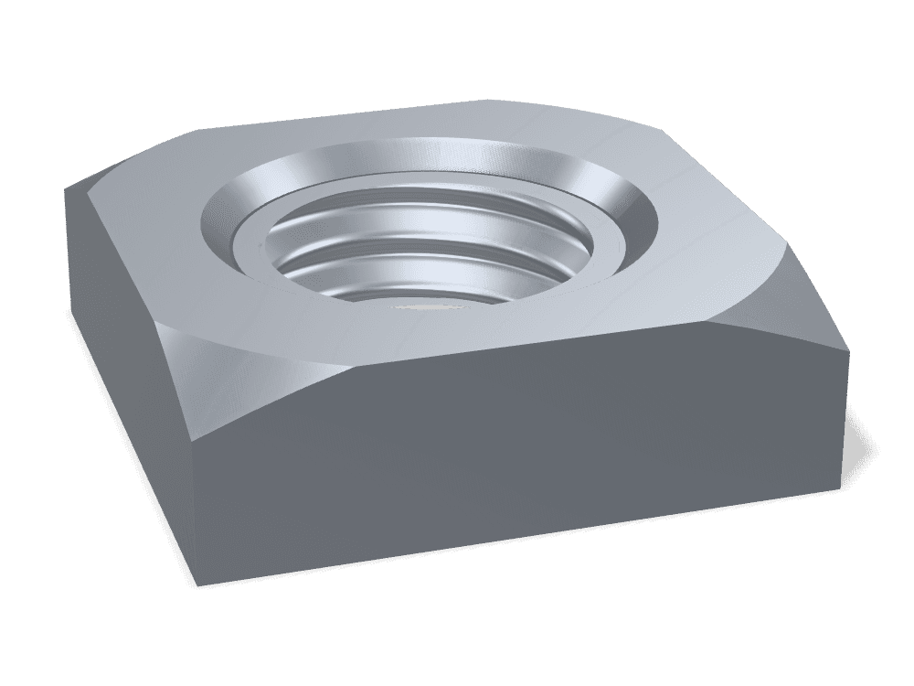 صامولة مربعة رفيعة DIN 562 – Steel 4 (nut)، Plain