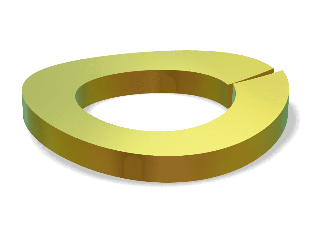 Curved Spring Washer Form A DIN 128A – Steel, Zinc plated yellow
