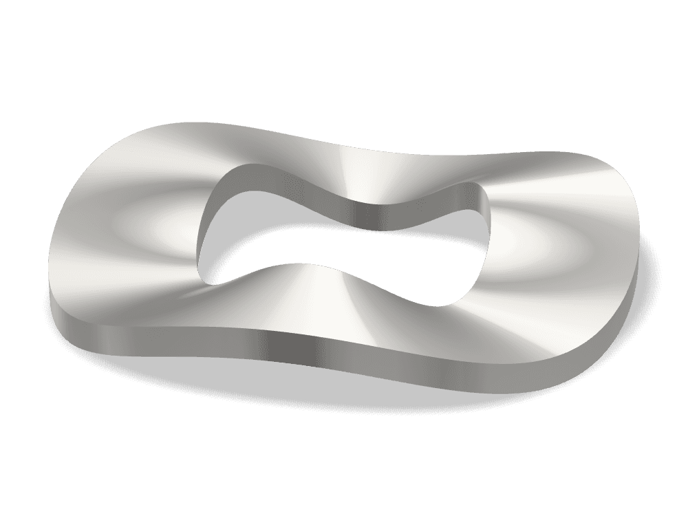 وردة زنبركية متموجة DIN 137B – Stainless steel A2، Plain