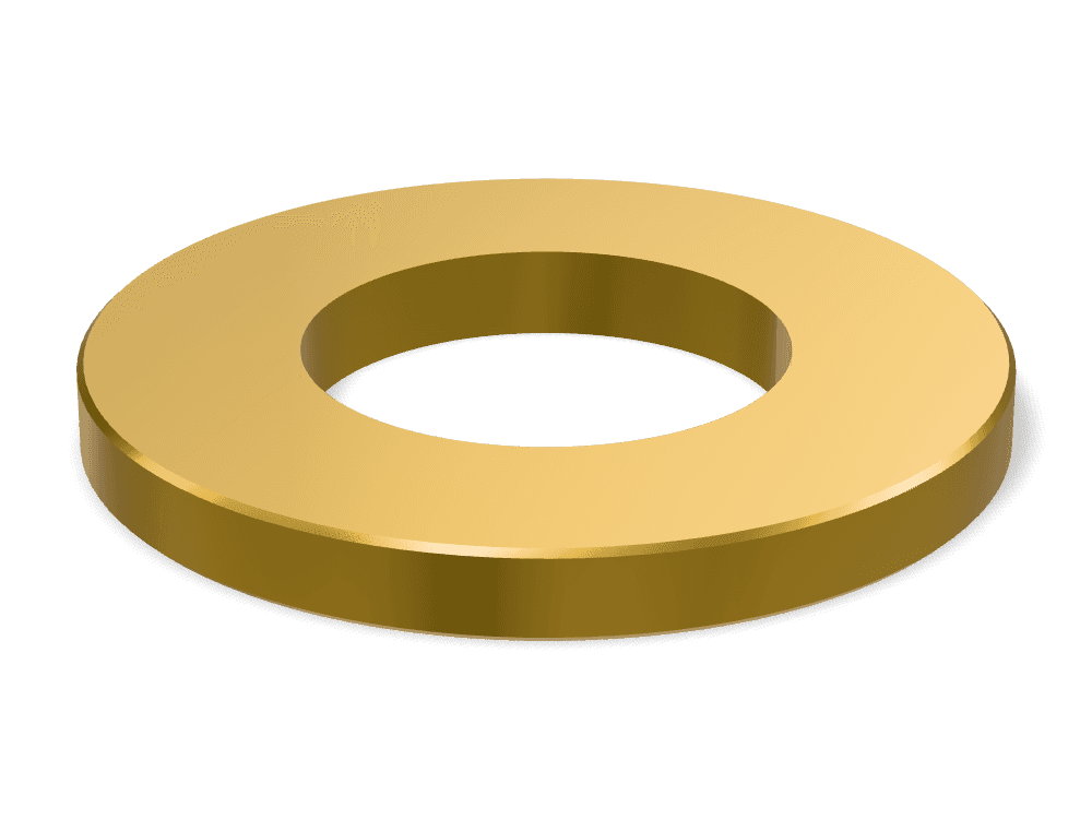 Flat Washer DIN 125A / ISO 7089 – Brass, Plain