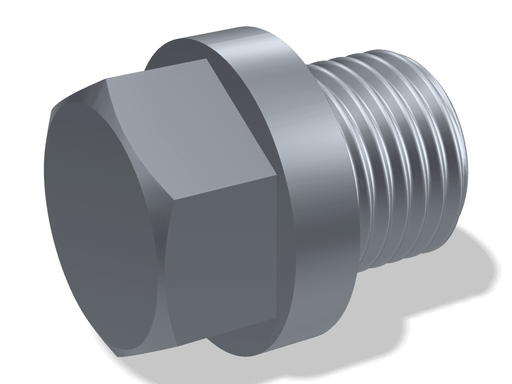 سدادة ملولبة سداسية بطوق DIN 910 – Steel، Plain