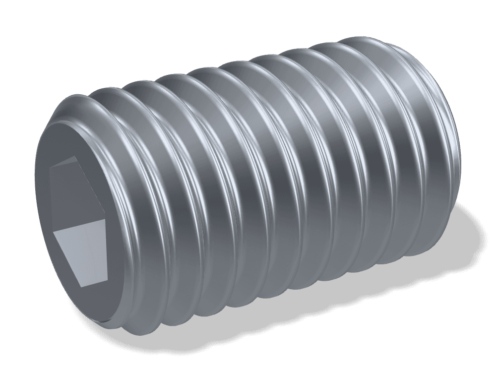 برغي ألن بدون رأس (دودة) – طرف مسطح DIN 913 / ISO 4026 – Steel 45H، Plain