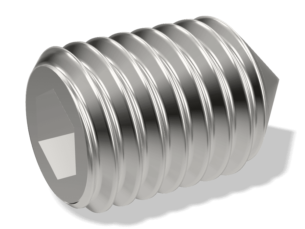 Hex Socket Set Screw Cone Point DIN 914 / ISO 4027 – Stainless steel A2, Plain