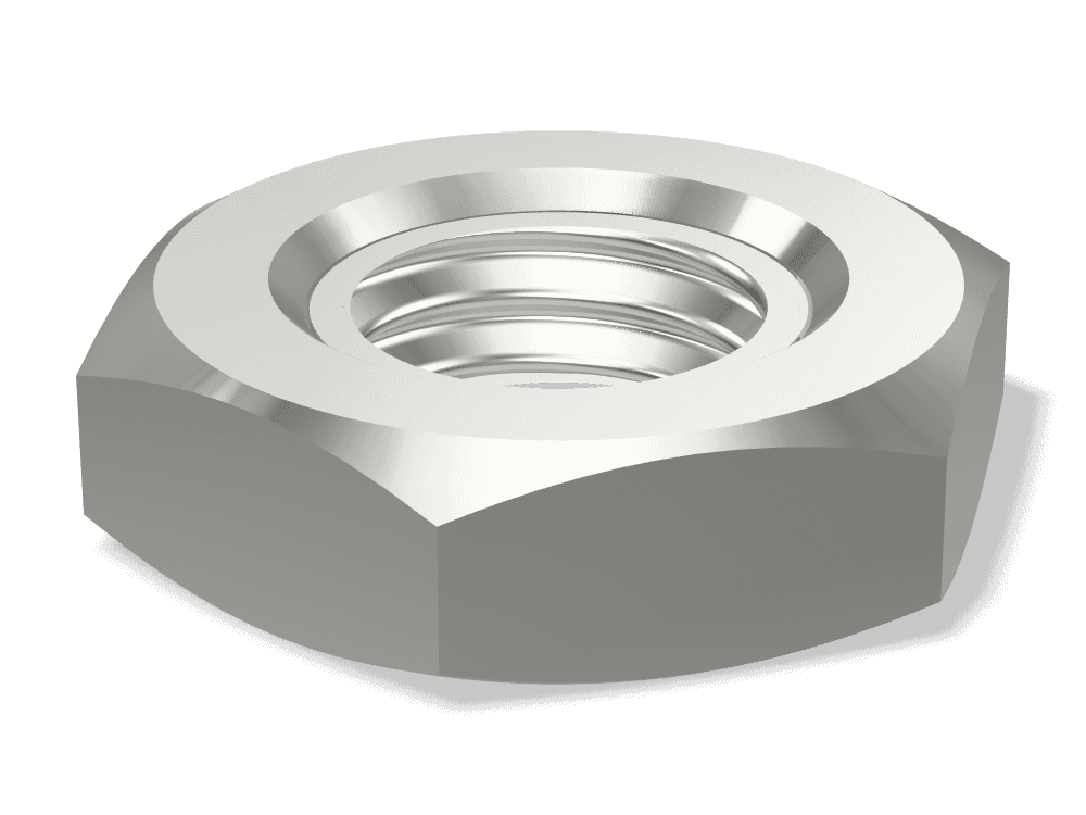 صامولة سداسية رفيعة DIN 439 / ISO 4035 – Stainless steel A2، Plain