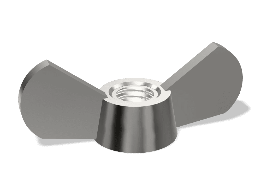 صامولة فراشة DIN 315 – Stainless steel A4، Plain