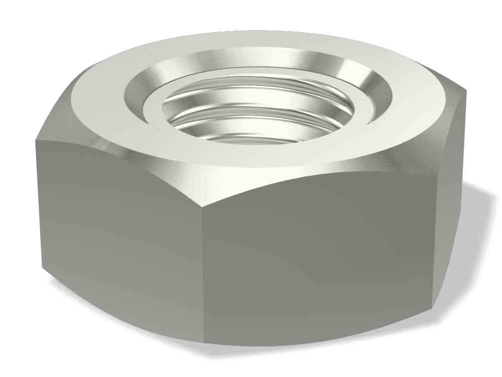 صامولة سداسية DIN 934 / ISO 4032 – Stainless steel A2-70، Plain