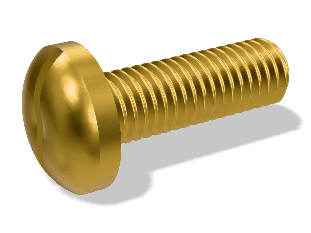 Slotted Pan Head Screw DIN 85 – Brass, Plain