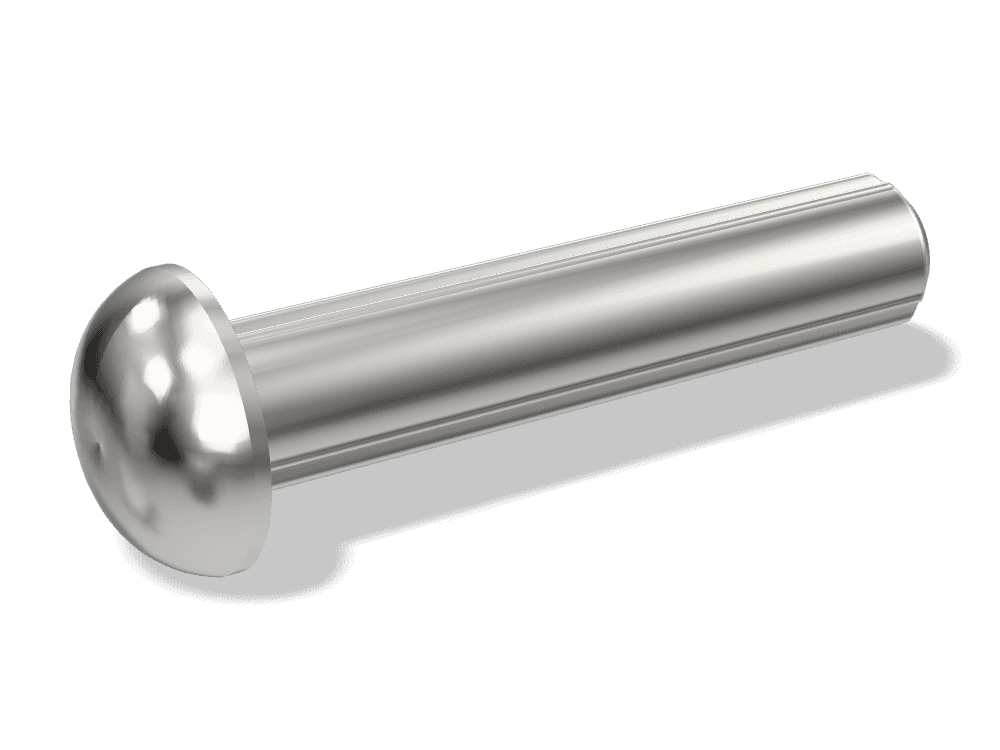 دبوس مخدد برأس مستدير DIN 1476 – Stainless steel A2، Plain