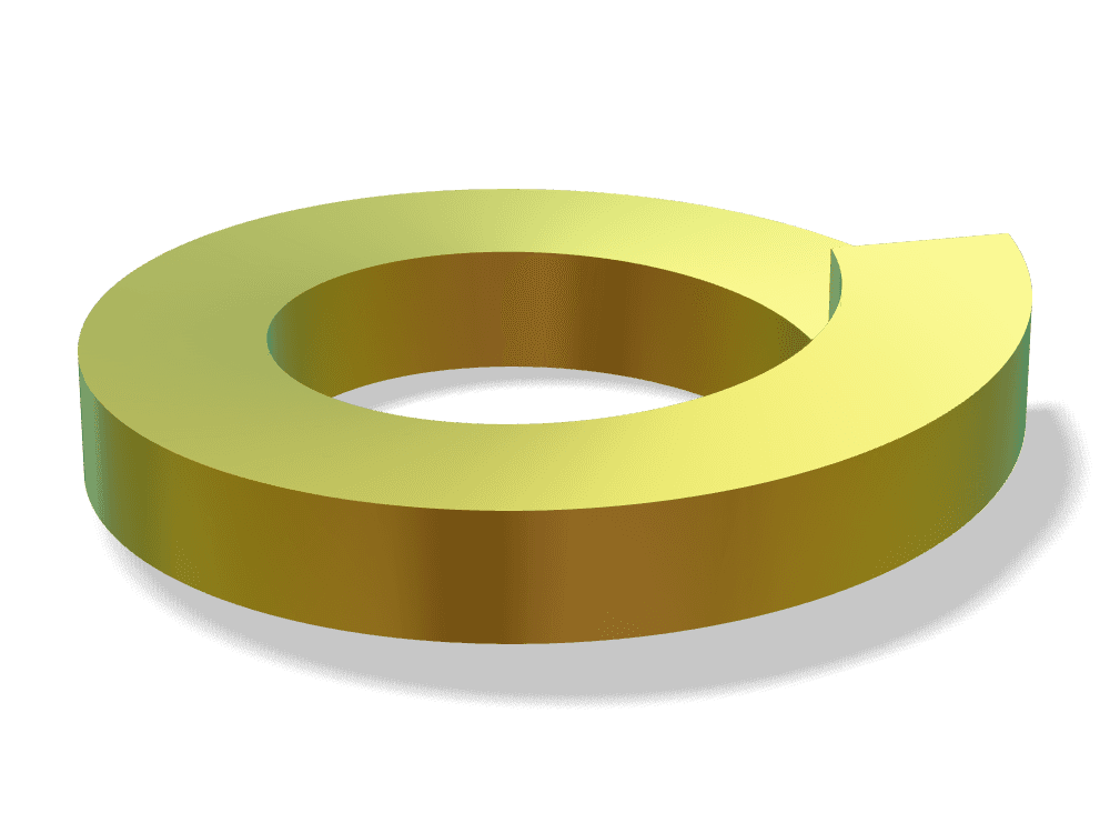 وردة زنبركية لبراغي الألن DIN 7980 – Steel، Zinc plated yellow