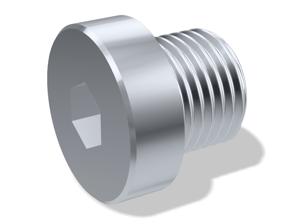 Hex Socket Screw Plug with Collar DIN 908 – Steel, Zinc plated