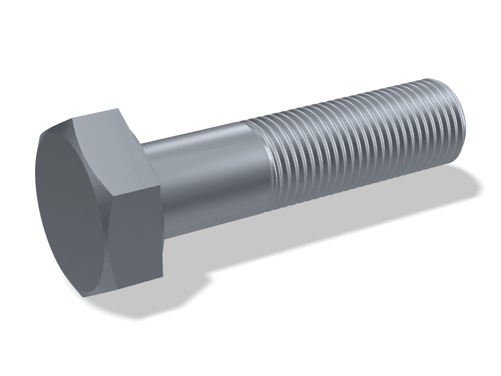 Hex Head Bolt Fine Thread DIN 960 / ISO 8765 – Steel 8.8, Plain