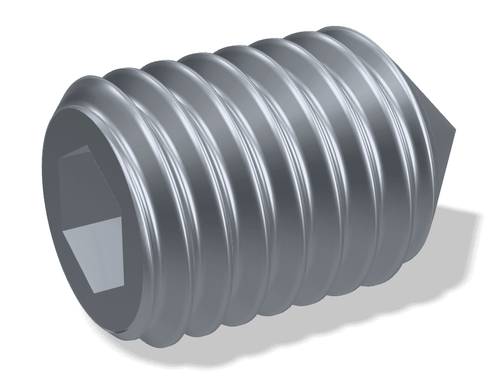 Hex Socket Set Screw Cone Point DIN 914 / ISO 4027 – Steel 45H, Plain
